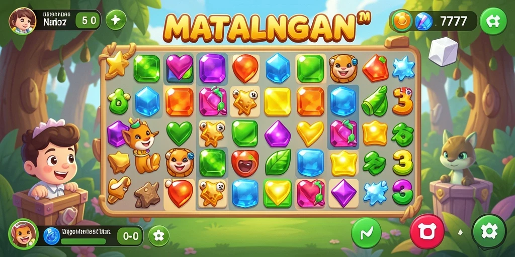 Tampilan seru gameplay A7777 yang penuh warna.