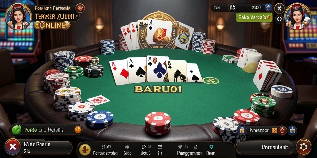 Tampilan gameplay seru dalam aplikasi poker BARU01.