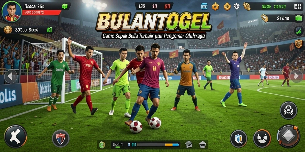 Tampilan gameplay BULANTOGEL yang mendebarkan dalam pertandingan sepak bola.