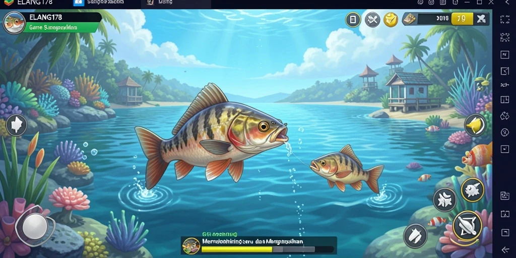 Tampilan gameplay ELANG178 dengan aksi memancing yang mendebarkan.