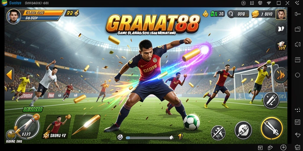 Tampilan gameplay olahraga yang seru dan menegangkan.