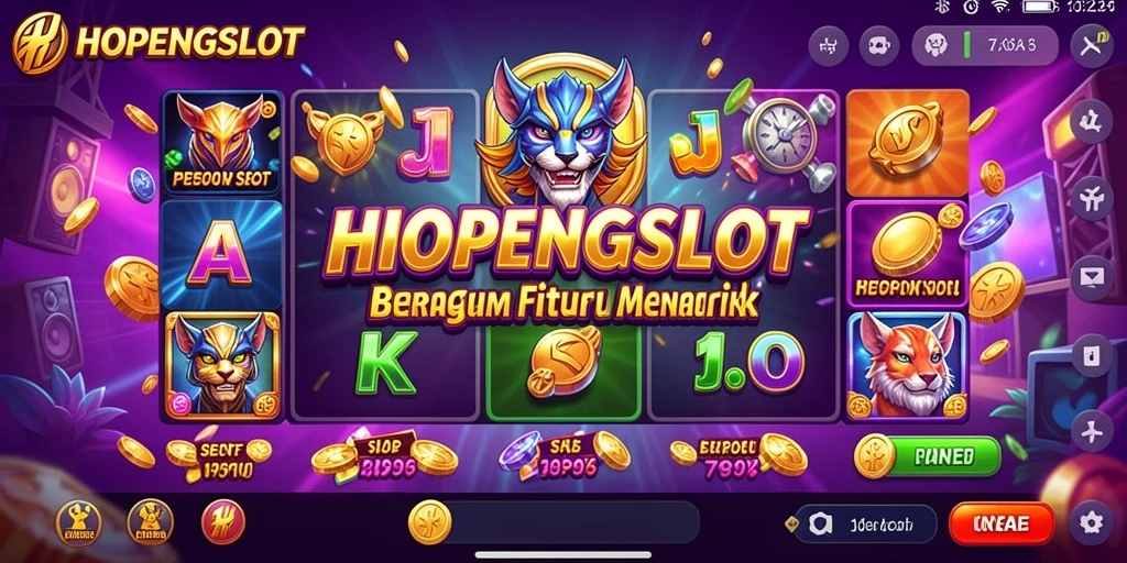 Tampilan gameplay HOPENGSLOT dengan beragam slot menarik.