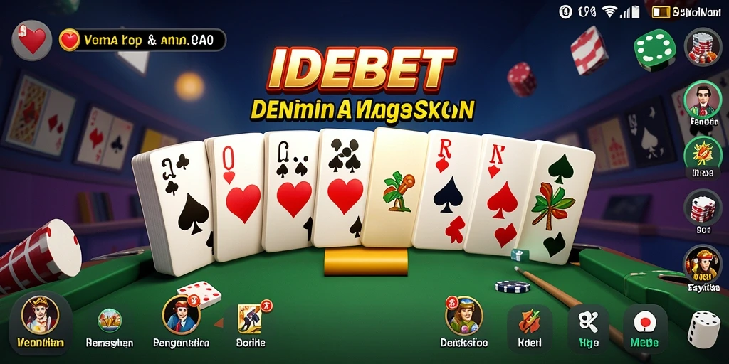 Tampilan gameplay seru dalam permainan Domino IDEBET.