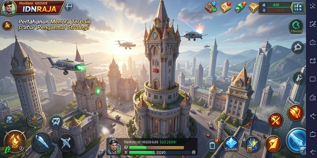 Gameplay menakjubkan di IDNRAJA dengan strategi Tower Defense yang intens.