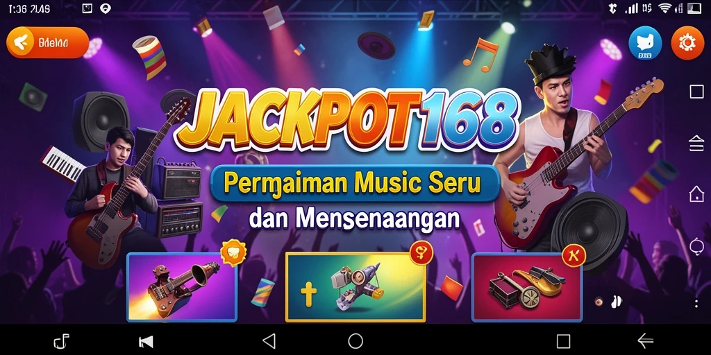 Tampilan gameplay JACKPOT168 yang seru dan interaktif.