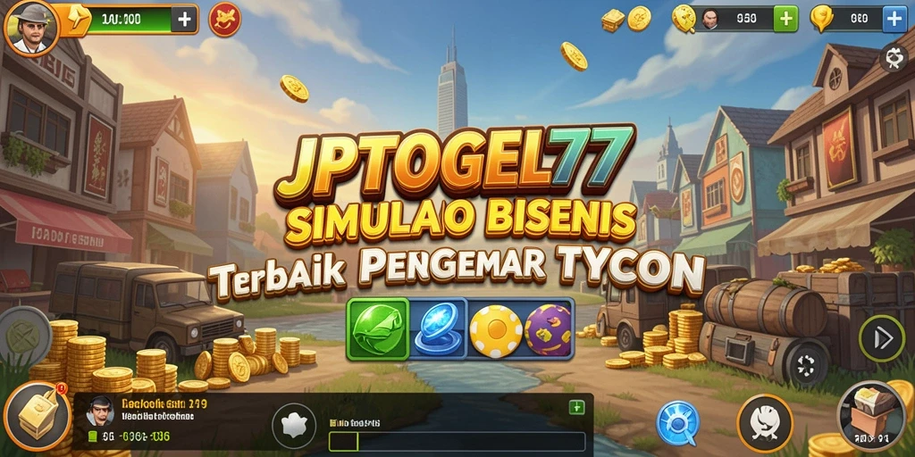 Tampilan gameplay <strong>JPTOGEL77</strong> yang menonjolkan elemen bisnis Tycoon.