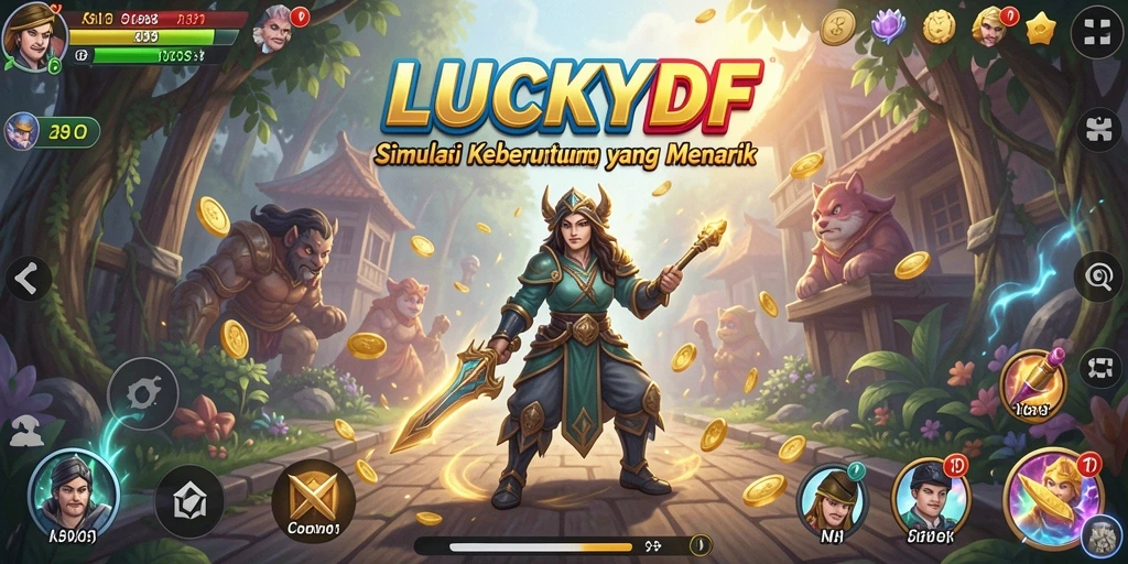 Tampilan gameplay <strong>LUCKYDF</strong> yang menarik dan interaktif.