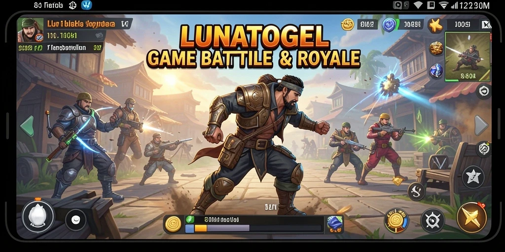 Tampilan gameplay mendebarkan di arena Battle Royale.
