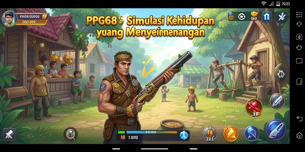 Tampilan menarik gameplay PGG68 dalam simulasi kehidupan.