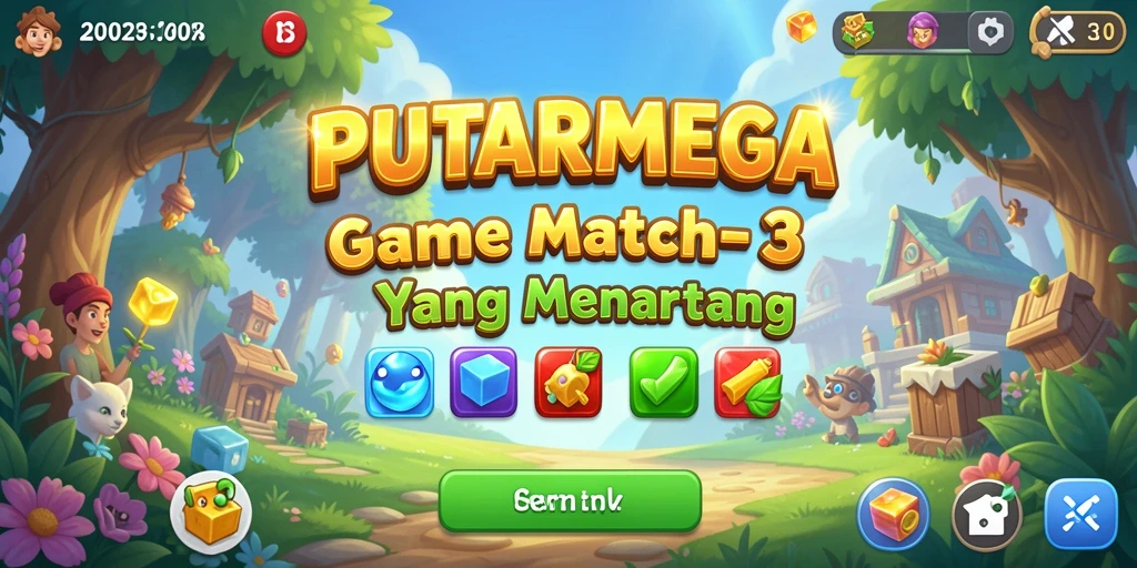 Tangkapan layar PUTARMEGA menunjukkan gameplay yang penuh warna dan seru.