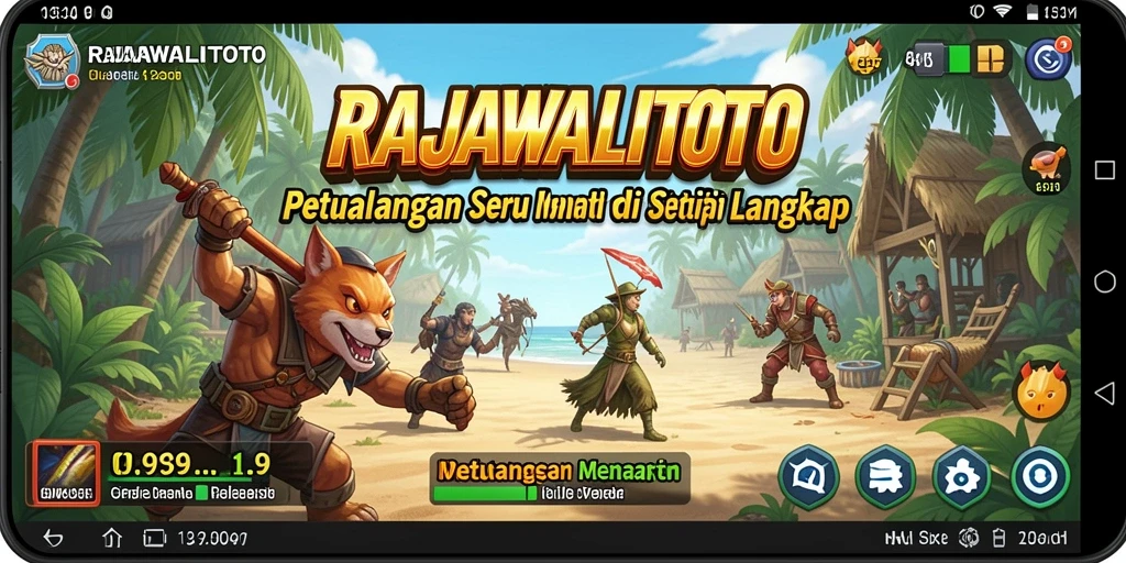 Tampilan gameplay seru RAJAWALITOTO saat menjelajahi dunia petualangan.