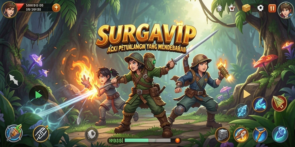 Tampilan gameplay SURGAVIP yang menegangkan dan seru.