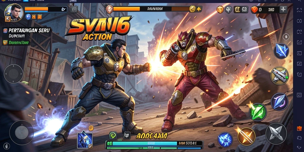 Tangkapan layar gameplay Action dalam SVIP6 yang penuh aksi.