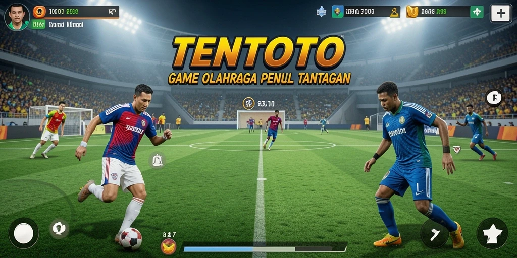 Tampilan gameplay TENTOTO yang seru dan penuh aksi olahraga.