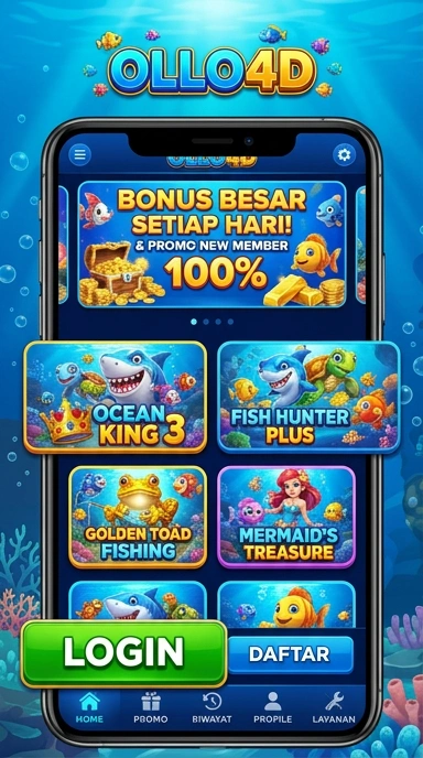 Tampilan antarmuka aplikasi ollo4d yang user-friendly.